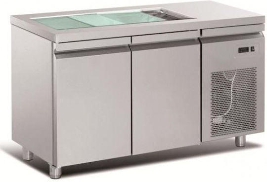 Inoxcon Commercial Refrigerator with Drawer L177xD80xH93cm