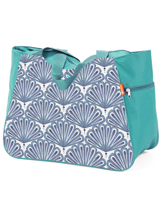 Benzi Fabric Beach Bag Light Blue