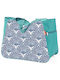 Benzi Fabric Beach Bag Light Blue