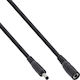 Inline Inline DC Extension Cable Male Female DC Plug 4.0x1.7 mm AWG 18 Black 1 m