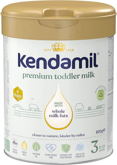 Kendamil Мляко на Прах Premium 3 HMO+ за 12m++ Месеца 800гр