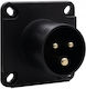 Wasserdicht Stecker Stecker-Adapter Schwarz