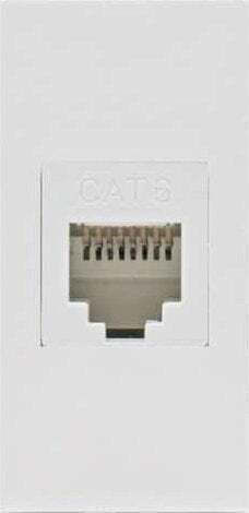 Maclean Energy Network-Telephone Socket Front in White Color MCE725W