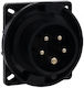 Wasserdicht Stecker Stecker-Adapter Schwarz