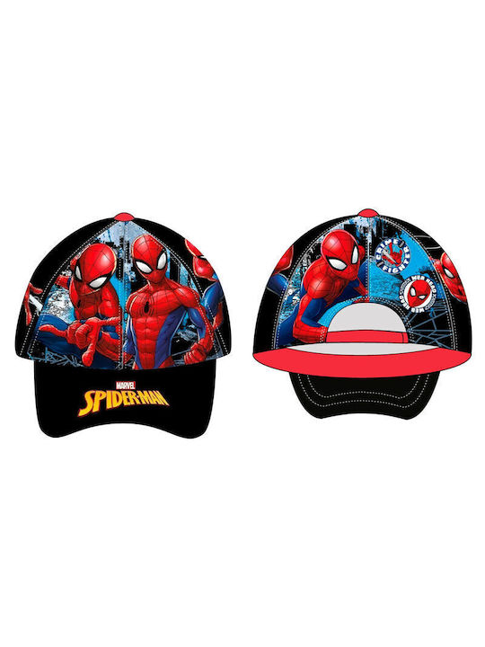 Marvel Kinderhut Jockey Stoff Spiderman Mehrfarbig