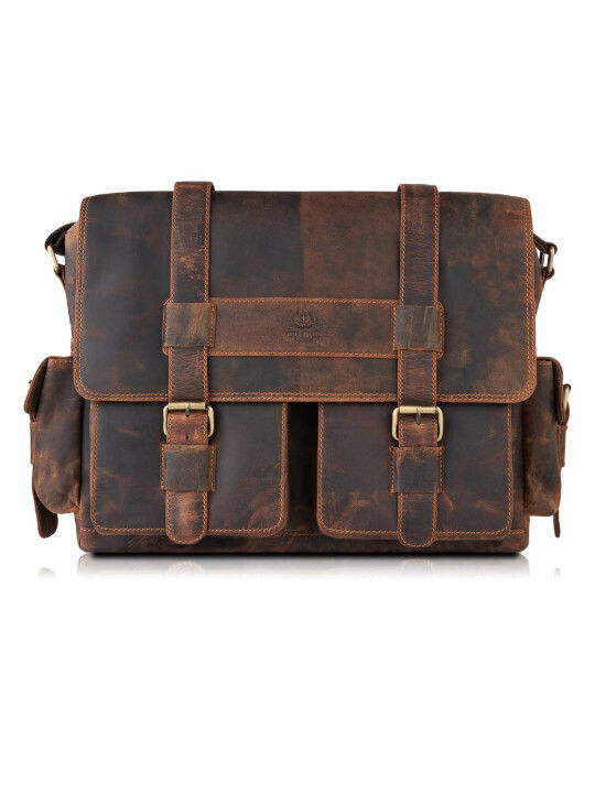 Paolo Peruzzi Tasche für Laptop in Braun Farbe T-106-HBR