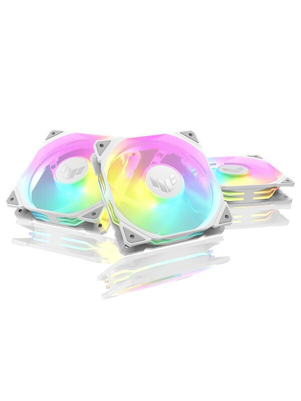 Asus TUF Gaming TR120 Case Fan (2000rpm) με ARGB Φωτισμό και Σύνδεση 4-Pin PWM 3τμχ Λευκό