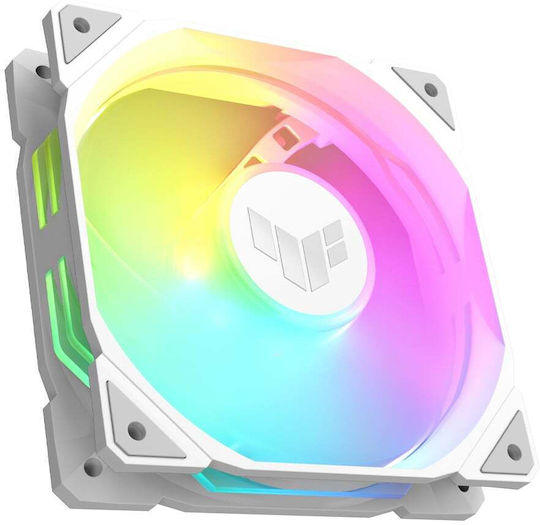 Asus TUF Gaming TR120 Reverse Blade Case Fans 2000rpm 76.3cfm with ARGB Lighting and Connection 4-Pin PWM White