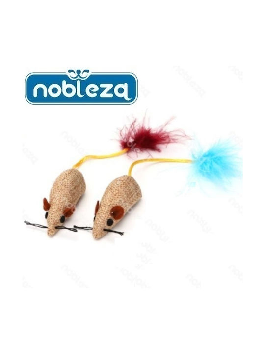 Играчки за котки Мишка с пера на опашката Nobleza 49011