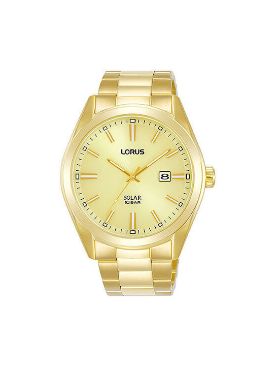 Lorus Uhr Solar mit Gold Metallarmband