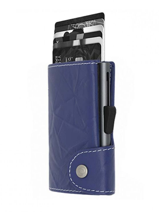 Leder Herren Geldbörse Klassisch mit RFID Blau
