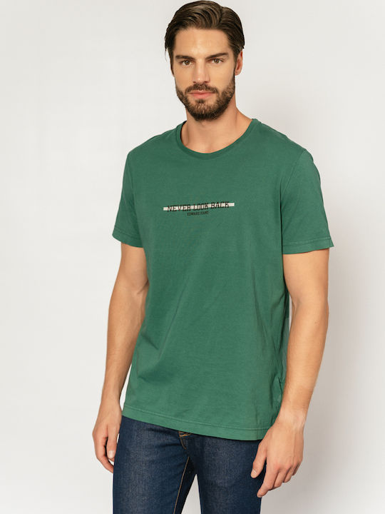 Edward Jeans T-shirt Bărbătesc cu Mânecă Scurtă Verde