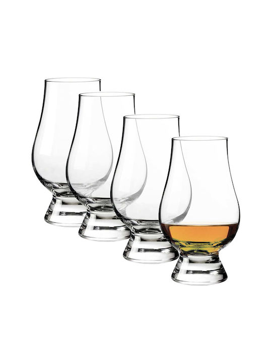 Quasar Set de Pahare Whiskey din Sticlă Fără Colțuri 220ml 4buc