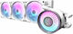 Darkflash DN 360 Υδρόψυξη AIO CPU με 3 Ανεμιστήρες 120mm και ARGB Φωτισμό Λευκή