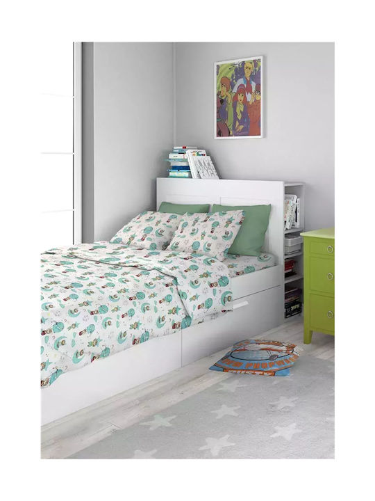 Dimcol Sheet Set Single Cotton Reach Green 160x240cm 2pcs