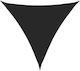 vidaXL Триъгълник Shade Sail Черен с PU покрити...
