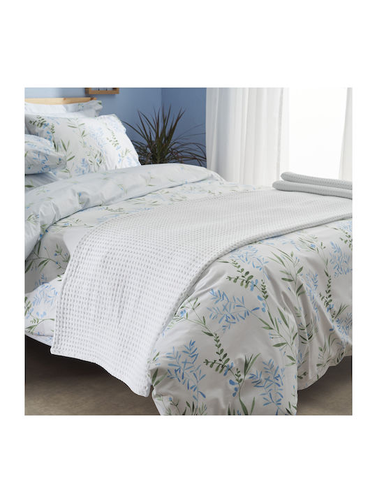 Charalambidis Textiles Κουβέρτα Πικέ Μονή 175x265εκ. Λευκή