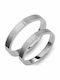 Wedding Ring Matte White Gold 14k Valauro