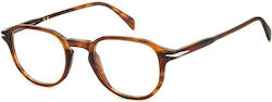 David Beckham Herren Acetat Brillengestell Brau...