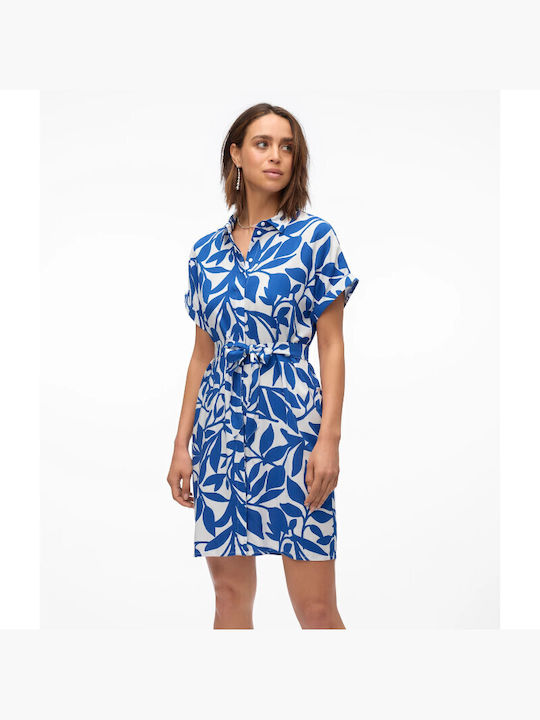 Vero Moda Sommer Hemdkleid Kleid Blau