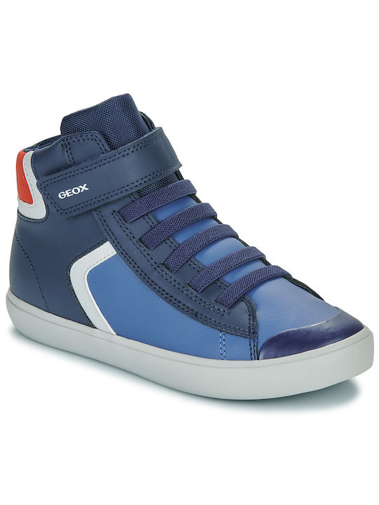 Geox Παιδικά Sneakers High J Gisli Ανατομικά Μπλε