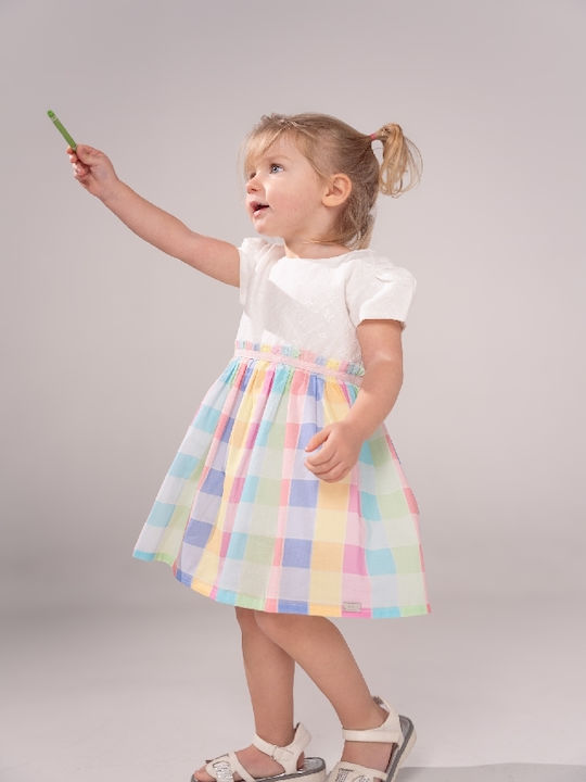 Evita Kids Dress Checked Caro Polychrome