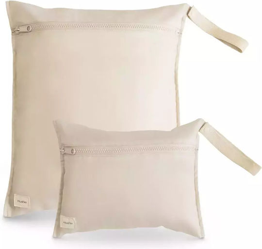 Mushie Αδιάβροχο Τσαντάκι Wet Bag 2τμχ Fog