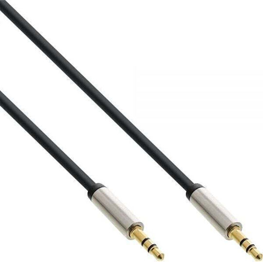 InLine InLine 3,5mm Klinkenkabel 3,5mm Stecker - 3,5mm Stecker Silber Länge 5m 99215