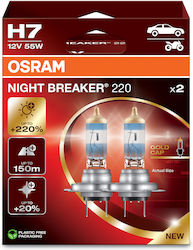 Osram Night Breaker 220 Car Lamps H7 Halogen White 2pcs