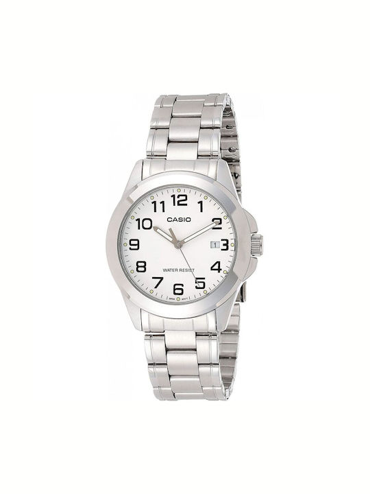 Casio Ceas Bărbați Baterie Cu Brățară Metalică Argintie