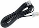 Flat Telephone Cable RJ11 6P4C 3m Transparent