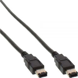 Cablu Firewire Inline 6 Pin Firewire 6 Pin 3m Negru 34003
