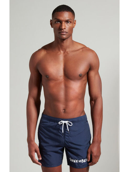 Bikkembergs Men's Swimwear Shorts Navy Blue