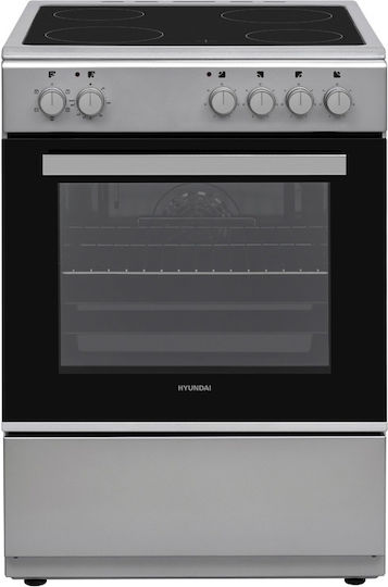 Cooker 69lt with Ceramic Hobs W60cm. Inox