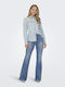 Long Sleeve Women's Denim Shirt Light Blue