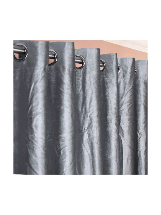 SpitiBazaar Vorhang mit Grommets Grau 270x280cm