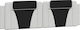 vidaXL Headboard Cushion with Leather White/Black