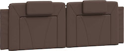 vidaXL Leather Brown Bed Headboard Cushion