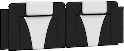 vidaXL Kopfstütze für Betten mit Leder Schwarz/...