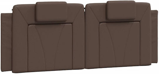 vidaXL Leather Brown Bed Headboard Cushion