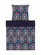 Beliani Kids Duvet Set Single with Pillowcase Blue 135x200cm