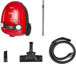 Midea Vacuum Cleaner 700W Bagged 1lt Red