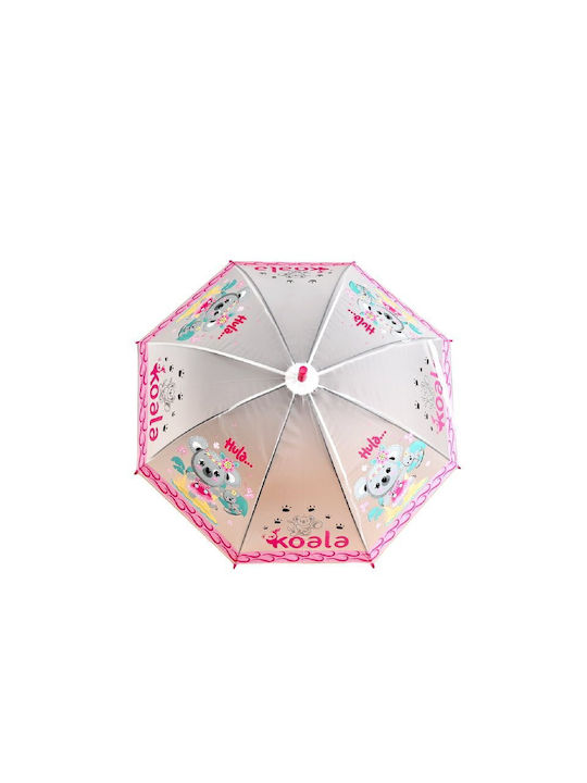 Kids Curved Handle Umbrella Umbrella Pink