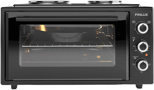 Finlux Elektrischer Ofen 45Es mit 2 Brennern Schwarz