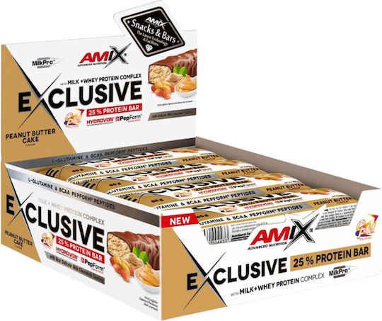 Amix Exclusive Riegel Protein mit Geschmack Peanut Butter Cake 12x85gr