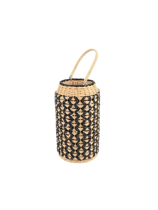 Espiel Tabletop Rattan Lantern Beige 22x22x39cm