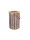 Espiel Tabletop Wooden Lantern Pink 20x20x30.5cm