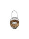 Espiel Tabletop Wicker Lantern Black 24x24x29cm