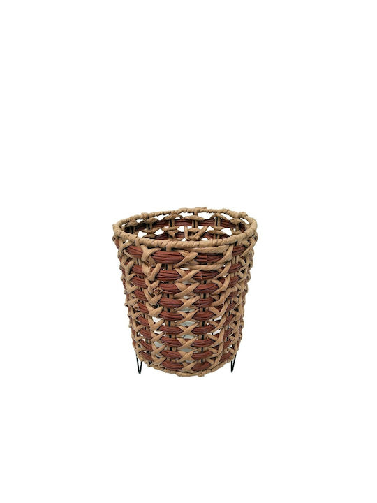 Espiel Tabletop Wicker Lantern Brown 22x22x29cm