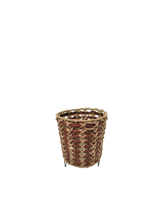 Espiel Tabletop Wicker Lantern Brown 15x15x20cm